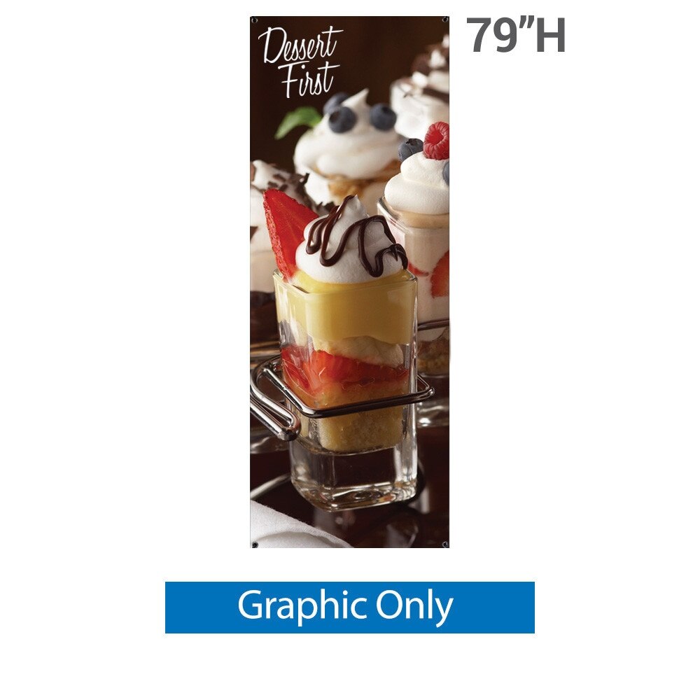 31.5 x 79 in. Large Econom-X Banner Stand — Graphic Only